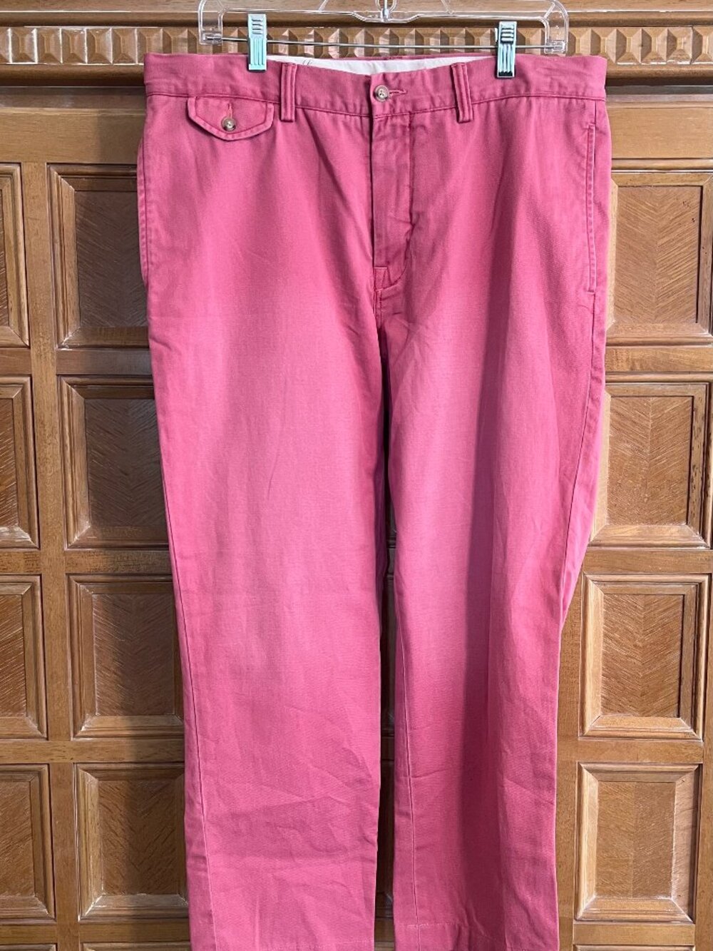 Lauren Ralph Lauren Chino Golf Pants Men's 34x26 Salmon Pink Flat Front Stretch
